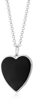 Thumbnail for your product : Scream Pretty Silver Black Heart Necklace With Slider Clasp