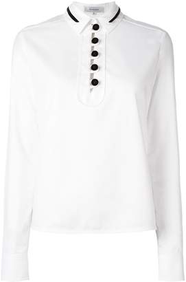 Carven contrast button blouse
