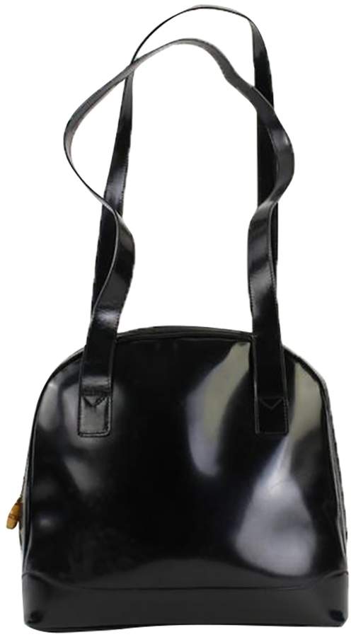 gucci black patent leather handbag