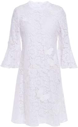 Valentino Appliqued Cotton-blend Corded Lace Mini Dress