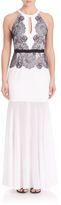 Thumbnail for your product : BCBGMAXAZRIA Georgianna Lace-Trim Gown