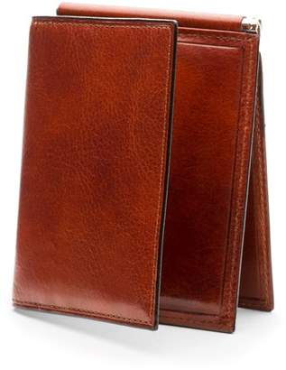 Bosca Leather Money Clip Wallet