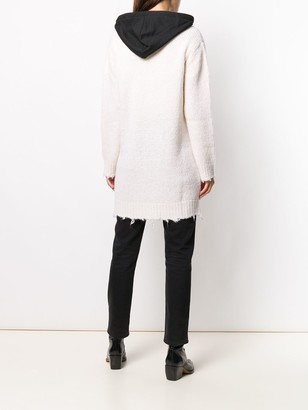 RED Valentino Knitted Heart Hooded Cardigan