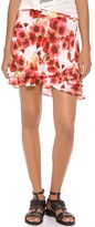 Thumbnail for your product : Haute Hippie Short Flirty Floral Skirt