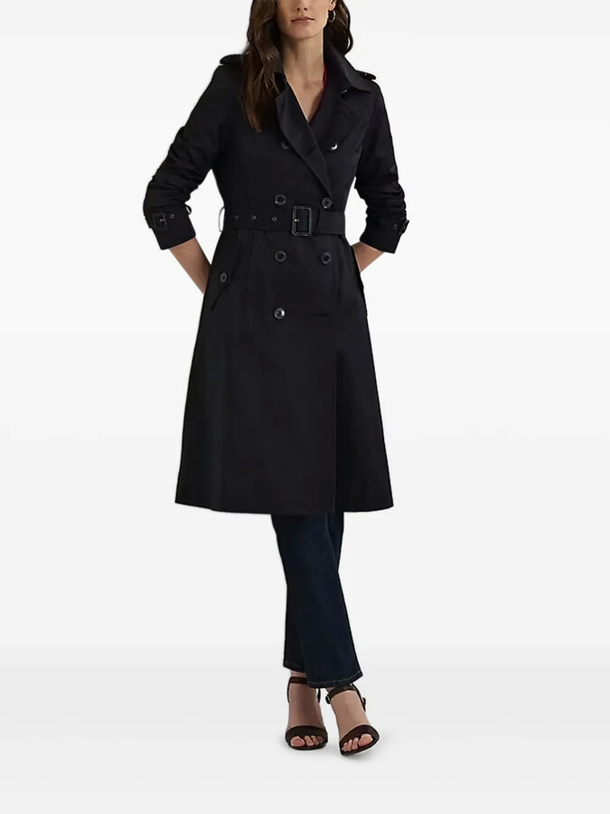 Lauren Ralph Lauren Double-Breasted Belted Trench Coat