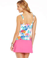 Thumbnail for your product : Real Bodies Real Solutions Floral-Print Underwire Tummy-Control Tankini Top