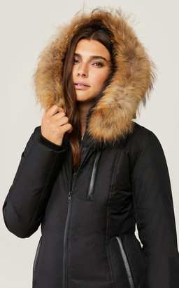 Soia & Kyo CHRISTY brushed down coat with removable natural fur