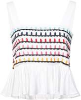 Thumbnail for your product : Carolina K. embroidered crop top