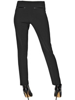 Thumbnail for your product : Emporio Armani Stretch Cotton & Faux Leather Trousers