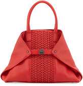 Thumbnail for your product : Akris Ai Small Woven Shoulder Bag, Scarlet