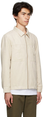 Stussy Off-White Faux-Suede Work Shirt Jacket