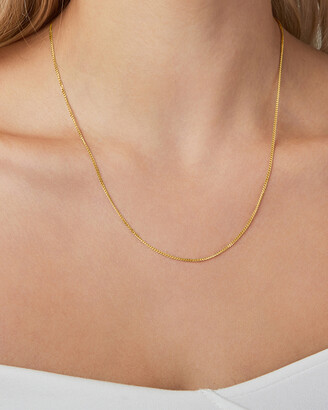 Michael Hill Women's Gold Necklaces - 45cm Curb Chain in 10ct Yellow Gold