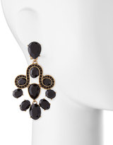 Thumbnail for your product : Oscar de la Renta Golden & Faceted Crystal Chandelier Earrings