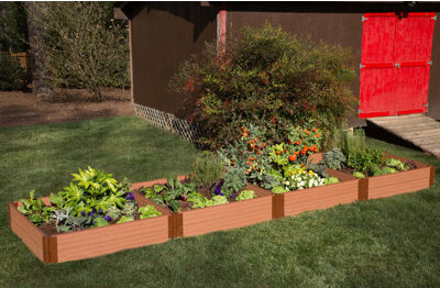 Frame It All Sienna 4 ft x 4 ft Manufactured Wood Raised Garden Bed