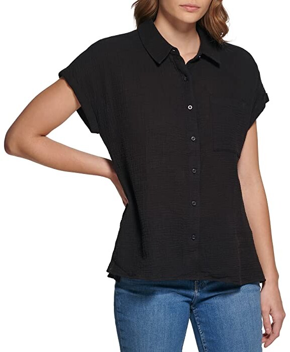 Calvin Klein Women's Button Down Shirts | Shop the world's largest 