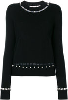 Givenchy - faux pearl trim jumper - women - Soie/Cachemire/Laine - S