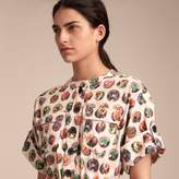Thumbnail for your product : Burberry Pallas Heads Print Stretch Cotton Shirt Dress