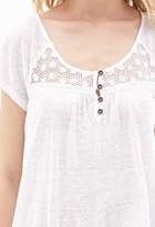 Thumbnail for your product : Forever 21 Crochet Slub Knit Top