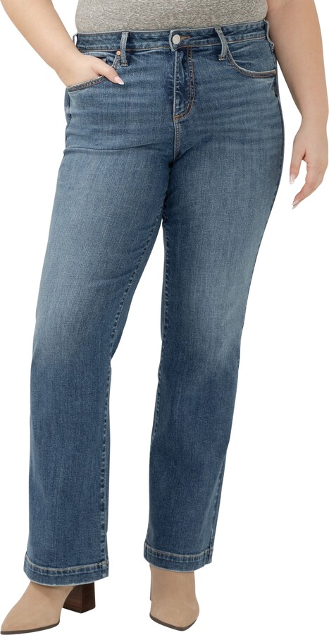 Silver Jeans Co. Avery Curvy Relaxed Straight Leg Trouser Jeans