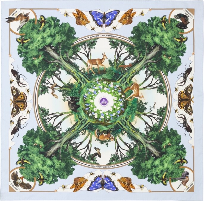 Burberry The Queen'S Platinum Jubilee Silk Square Scarf ShopStyle Scarves & Wraps