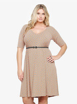 Thumbnail for your product : Torrid Belted Mitered Striped Dress