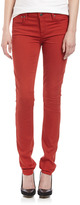 Thumbnail for your product : Helmut Lang Over-Dye Five-Pocket Skinny Pants, Red