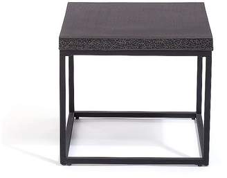 LOMBOK Arianne Graphite Side Table With Carved Edges