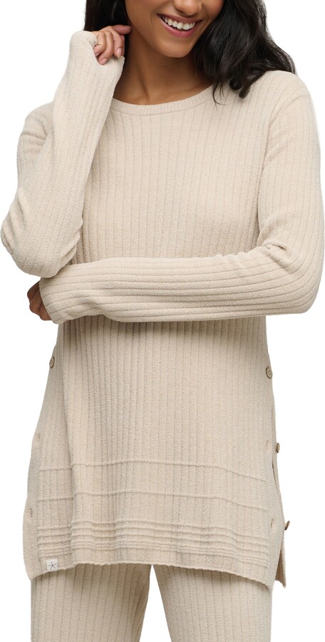 Barefoot Dreams CozyChic® Ultra Lite® Textured Ribbed Button Sweater