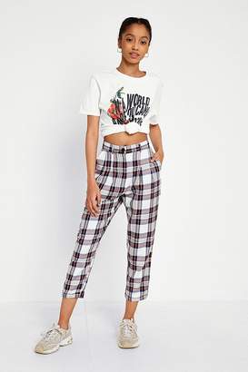 Urban Renewal Vintage Remnants White Checked Trousers
