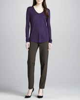 Thumbnail for your product : Vince Relaxed Stretch-Wool Trousers, Fatigue