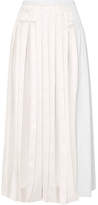 Thumbnail for your product : 3.1 Phillip Lim Pleated Satin And Cotton-poplin Midi Skirt