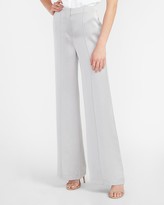 Thumbnail for your product : Express High Waisted Satin Seamed Wide Leg Pant