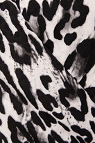 Thumbnail for your product : Milly Gathered leopard-jacquard midi wrap dress
