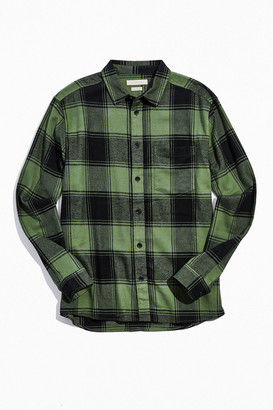 Olive green plaid shirt Outlet