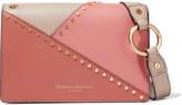 Thumbnail for your product : Donna Karan Adan Studded Color-block Leather Shoulder Bag