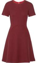 Thumbnail for your product : Lela Rose Flared Open-Knit Wool-Blend Dress