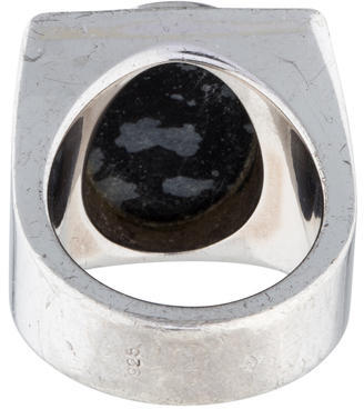 Louis Vuitton Snowflake Obsidian Signet Ring