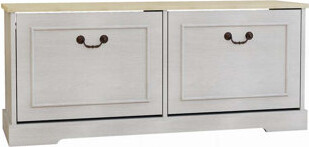 Shoe Storage Bench with 2 Flip Drawers and Adjustable Shelf for Entryway, Hallway