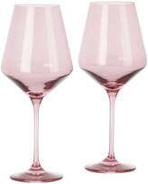 Thumbnail for your product : Estelle Colored Glass Pink Wine Glasses, 16.5 oz