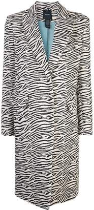 Smythe Zebra Print Single Breasted Coat