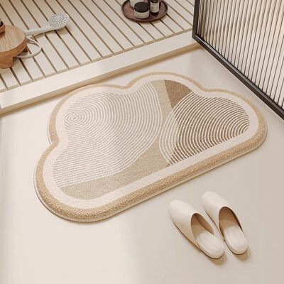 Orren Ellis Plush Thickened Absorbent Quick Drying Anti Slip Bathroom Floor Mat