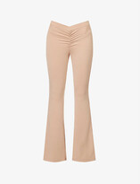 Thumbnail for your product : Miaou Elvis flared high-rise stretch-jersey trousers