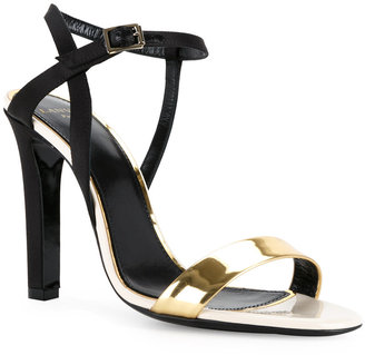 Lanvin gold strap heeled sandals