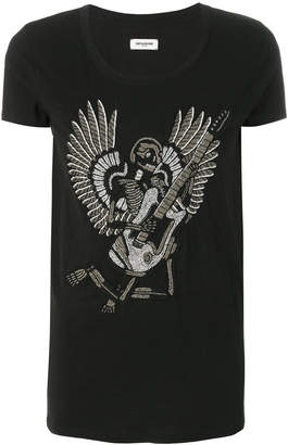 Zadig & Voltaire embriodered skeleton T-shirt