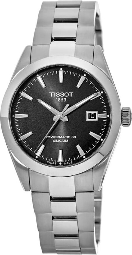 Tissot Gentleman Powermatic 80 Automatic Black Dial Steel Men's Watch T127.407.11.051.00