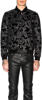 Saint Laurent Printed Jacket in Black & Silver | FWRD