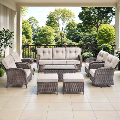 Lark Manor Wicker Patio Furniture Set 5\
