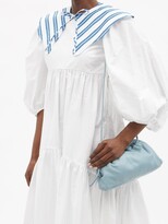 Thumbnail for your product : Ganni Striped Cotton Collar - Blue White