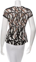 Thumbnail for your product : Yigal Azrouel Silk Abstract Print Top