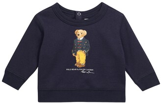 Polo Ralph Lauren Kids Baby Polo Bear cotton-blend sweatshirt